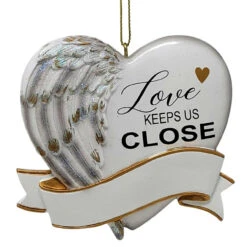 Kurt Adler Personalized Love Keeps Us Close Heart Ornament