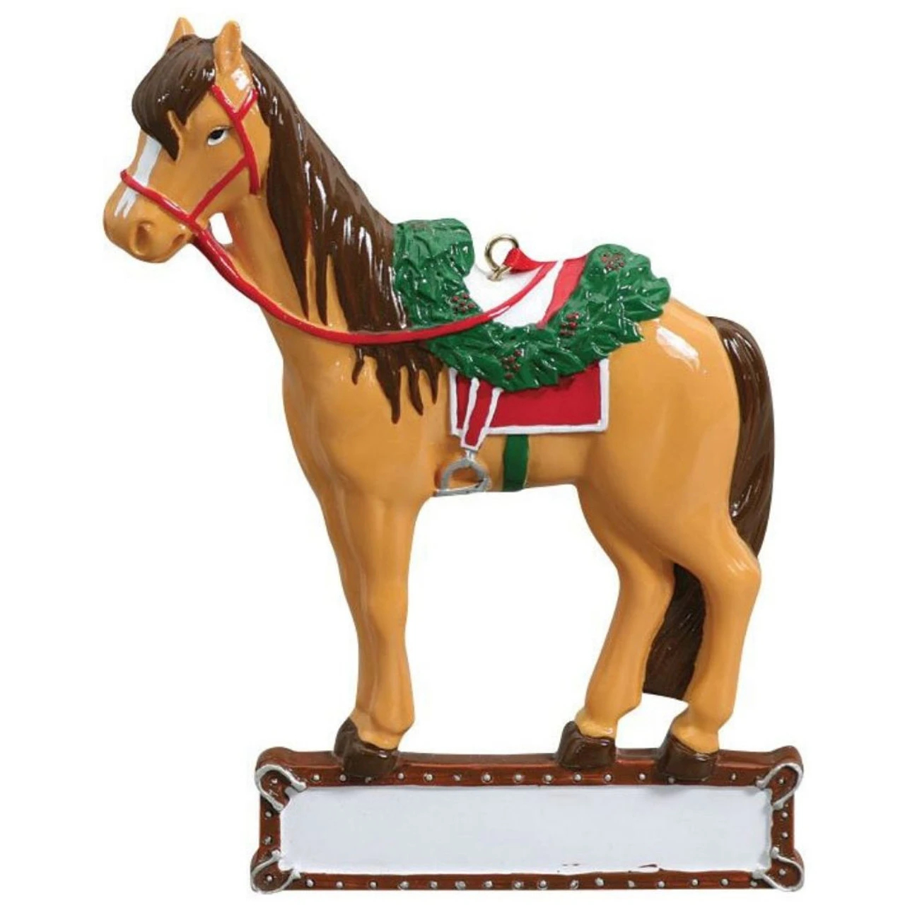 Personalized Saddled Horse Ornament 3 Personalized Saddled Horse Ornament