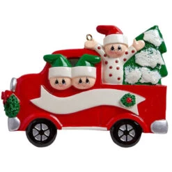 Personalized Tree Day Family Of 3 Ornament