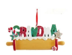 Kurt Adler Personalized Grandma Rolling Pin Ornament