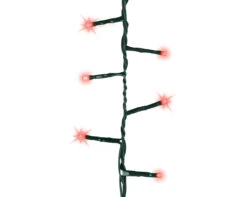Lumineo 750 LED Red Compact Lights On Green Wire -Finest Christmas Decoration 780944 red lights 39026.1604005767