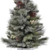 32" Green And White Unique LED Potted Glistening Artificial Pine Tree -Finest Christmas Decoration 81N68GqP7JL. AC SL1500 53868.1603741253