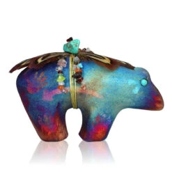 Fetish Bear Ornament Handcrafted From Raku Potteryworks