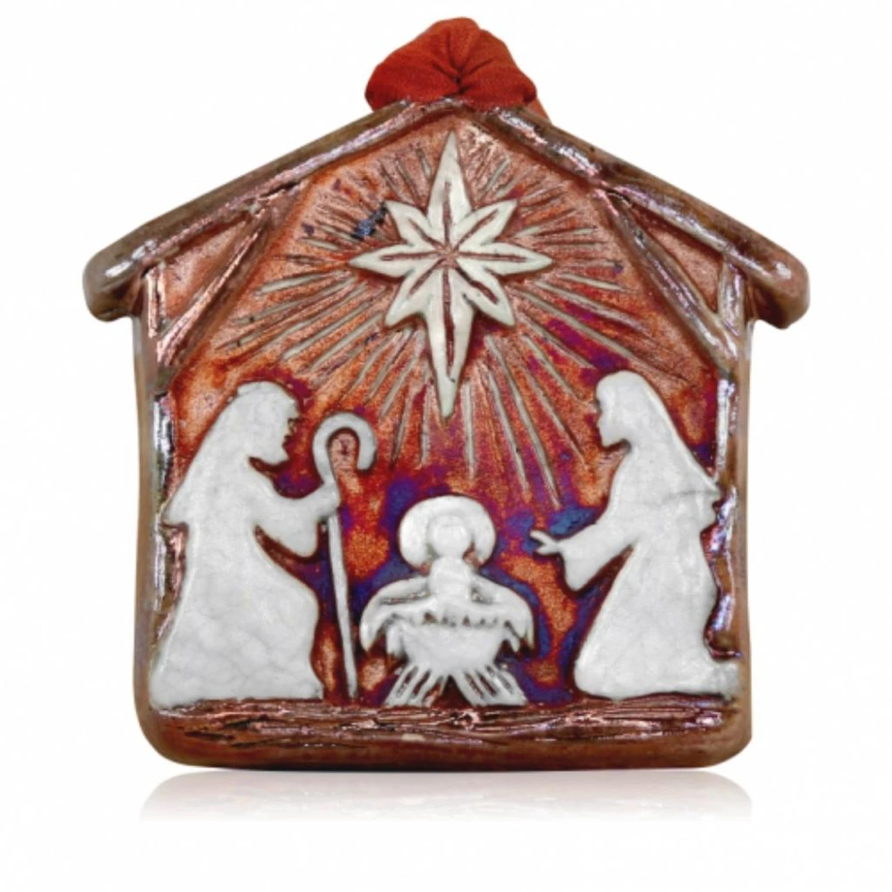 Nativity Raku Ornament Handcrafted From Raku Potteryworks 3 Nativity Raku Ornament Handcrafted From Raku Potteryworks