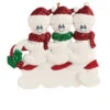 Personalized 3 Snowmen On A Tobbogan Ornament -Finest Christmas Decoration 969 3 54351.1636382448