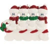 Personalized 4 Snowmen On A Tobbogan Ornament -Finest Christmas Decoration 969 4 61187.1636385069