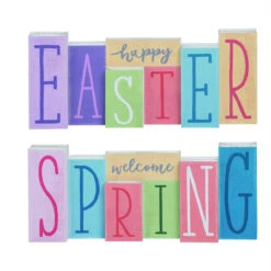 Double-Sided Easter/Spring Wood Plaque