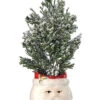 10.5" Frosted Cedar Tree In Santa Container -Finest Christmas Decoration A8PZ58CA 19252.1617019277