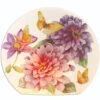 Stony Creek - Round Shaped Decorative Light - Hand-Painted With Butterflies And Purple Flowers