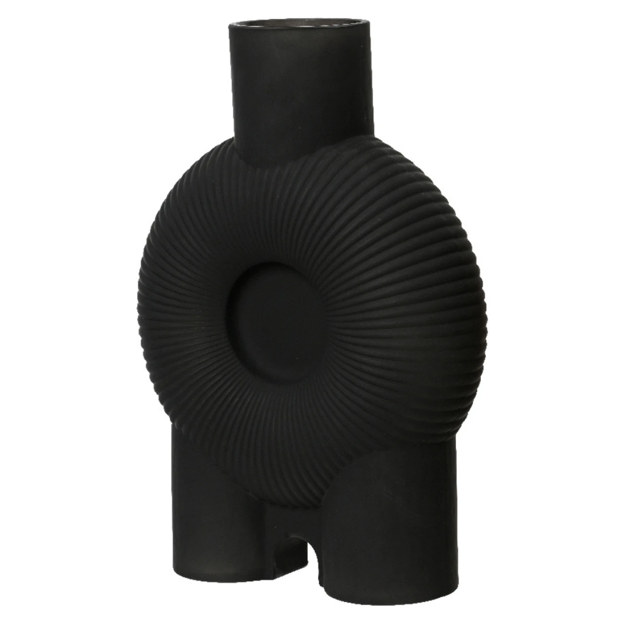 Black Glass Vase 3 Black Glass Vase