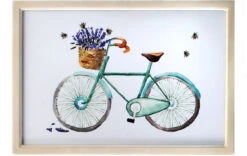 Boy Bicycle With Flower Print 19" X 13"