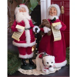 Byers' Choice Red Velvet Mrs. Claus Caroler -Finest Christmas Decoration Byers Choice Red Velvet Mrs. Claus 16718.1685025640