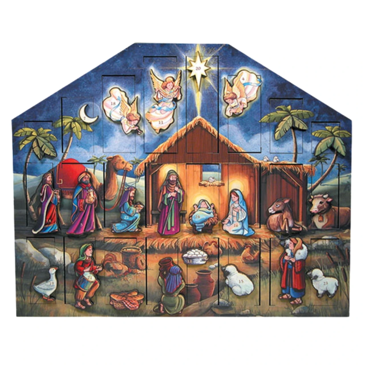Byers' Choice Wooden Nativity Advent Calendar 3 Byers' Choice Wooden Nativity Advent Calendar