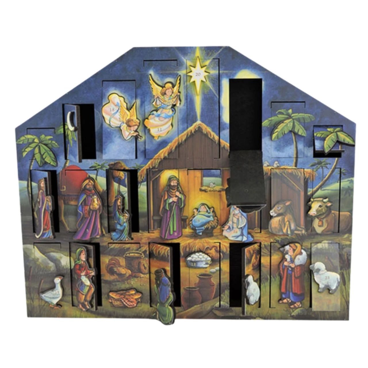 Byers' Choice Wooden Nativity Advent Calendar 4 Byers' Choice Wooden Nativity Advent Calendar - Image 2