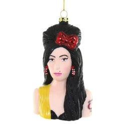 Cody Foster Glass Amy Winehouse Ornament