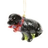 Cody Foster Glass Festive Black Lab Ornament -Finest Christmas Decoration Cody Foster Festive Black Lab Ornament 39344.1694102748