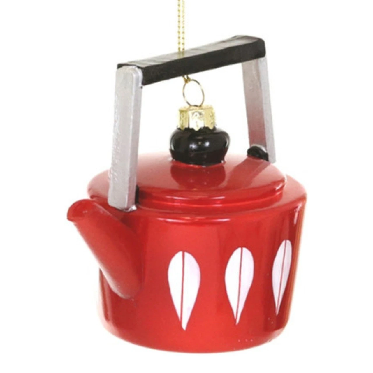 Cody Foster Glass Red Mid Century Modern Tea Pot Ornament 3 Cody Foster Glass Red Mid Century Modern Tea Pot Ornament