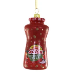 Cody Foster Glass Jar Of Hot Chunky Salsa Ornament