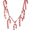 46" Frost Peppermint Candy Cane Garland