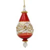 Egyptian Museum Glass Red Pear Drop Ornament -Finest Christmas Decoration Egyptian Museum Glass Red Pear Drop Ornament 74494.1695127631