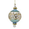 Egyptian Museum Small Blue Gold Etched Ball Ornament -Finest Christmas Decoration Egyptian Museum Small Blue Gold Etched Ball Ornament 28574.1695317532