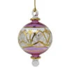 Egyptian Museum Small Purple Gold Etched Ball Ornament -Finest Christmas Decoration Egyptian Museum Small Purple Gold Etched Ball Ornament 40811.1695317604