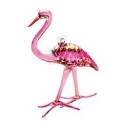 Egyptian Museum Pink Flamingo Glass Ornament