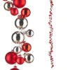 6 Foot Red And Silver Ball Garland -Finest Christmas Decoration G4102392 05560.1620220927