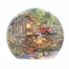 Stony Creek - Round Shaped Decorative Light - Hand-Painted With Cabin In The Woods And An Old School Pick-Up Truck -Finest Christmas Decoration GCL2261 06119.1645194413