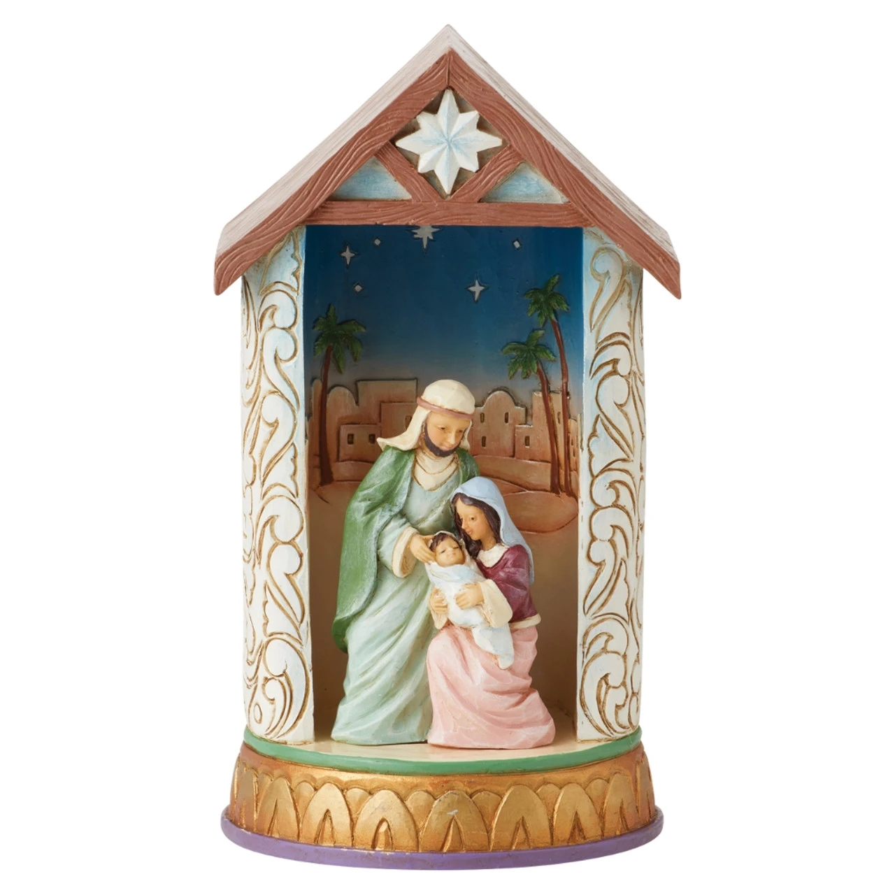 Jim Shore - Heartwood Creek - Light Up Holy Family Diorama Figurine
