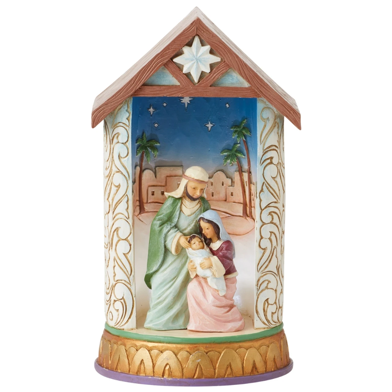 Jim Shore - Heartwood Creek - Light Up Holy Family Diorama Figurine - Image 2