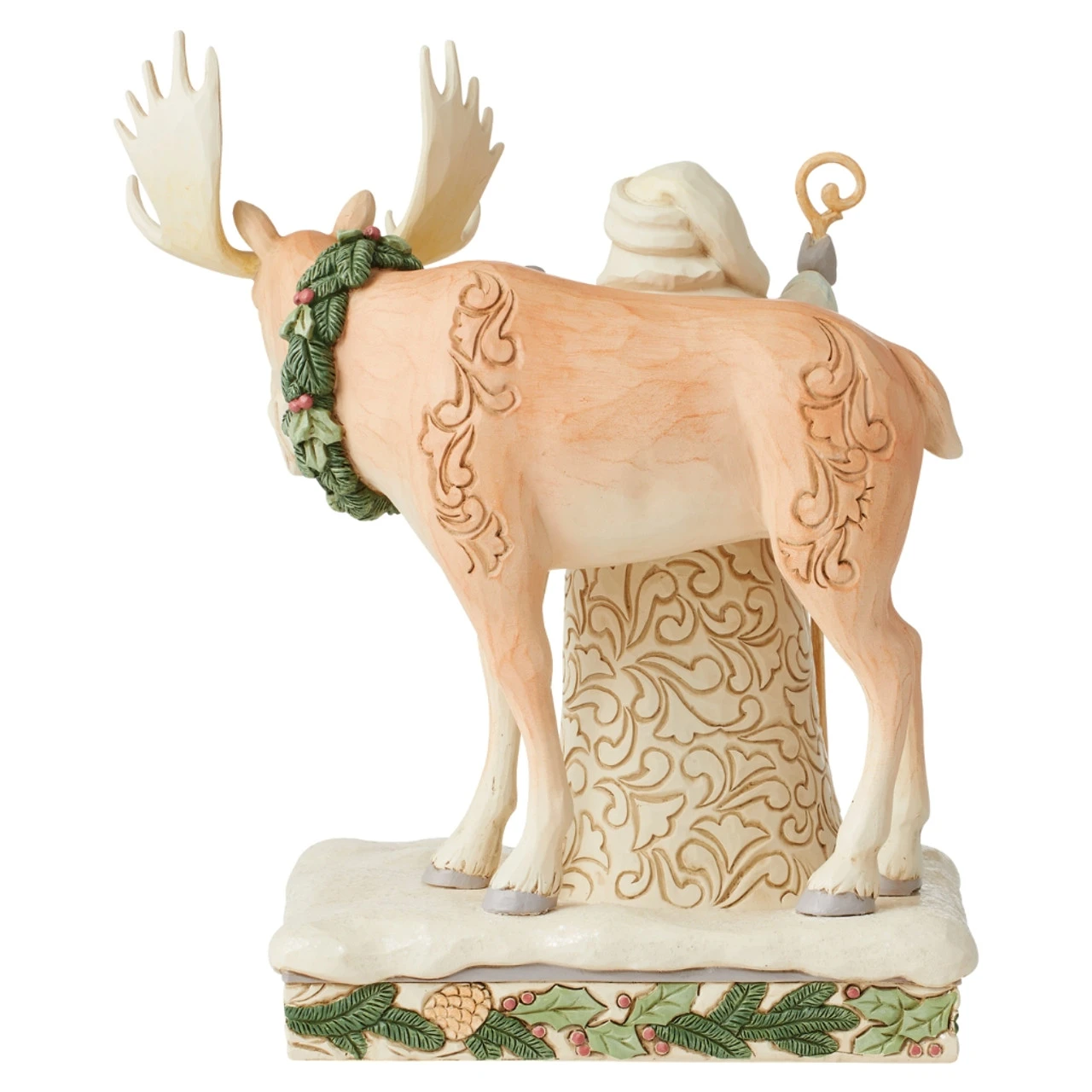 Jim Shore - Heartwood Creek - White Woodland Santa With Moose Figurine 4 Jim Shore - Heartwood Creek - White Woodland Santa With Moose Figurine - Image 2