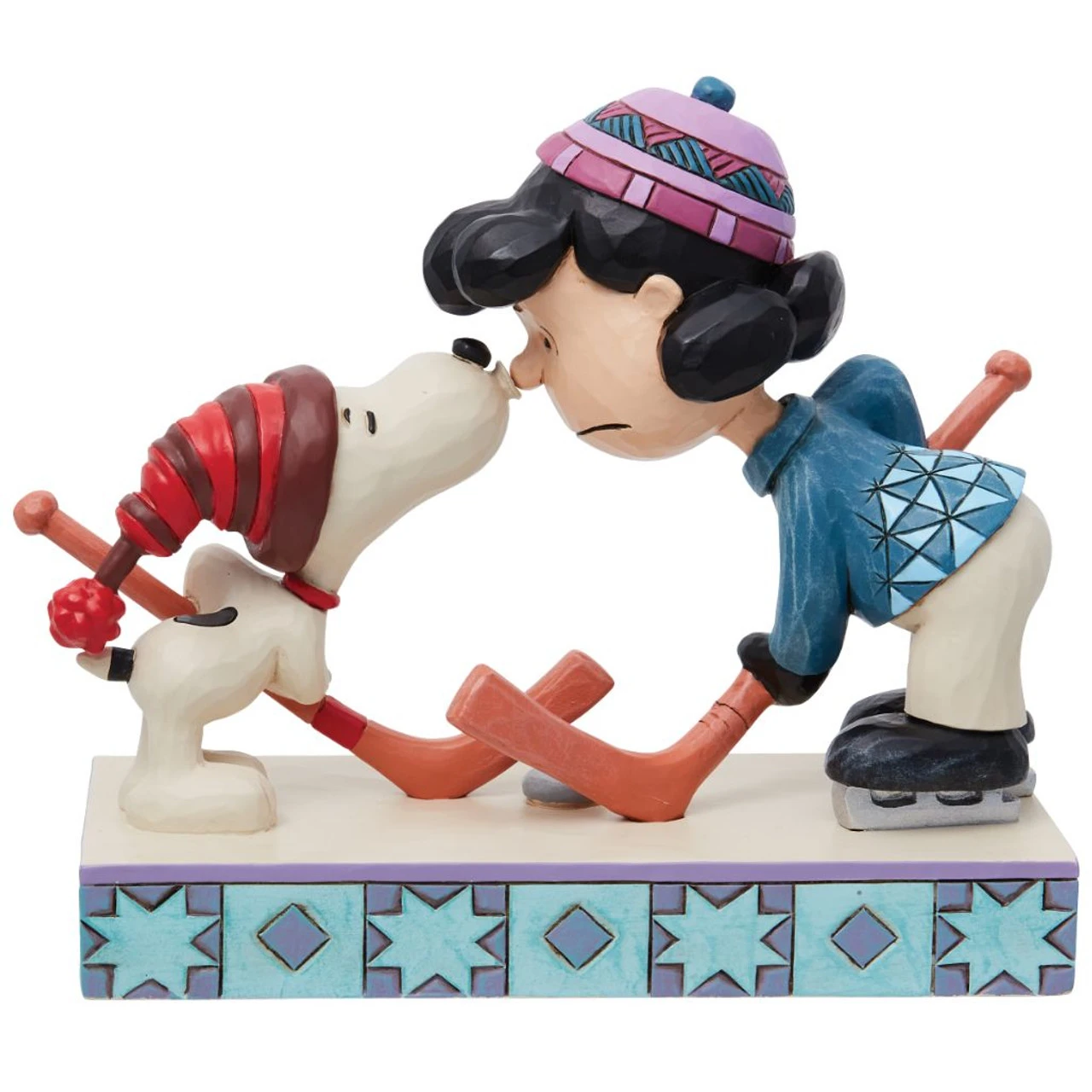 Jim Shore - Peanuts - Snoopy And Lucy Playing Hockey Figurine - Image 3