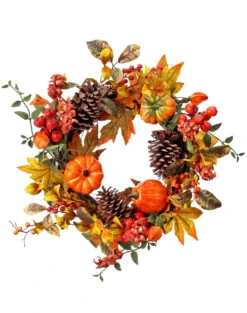 22" Pumpkin & Acorn Wreath