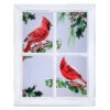 15" X 19" Acrylic Cardinal Holly Print In Window -Finest Christmas Decoration MTX64010 MULT pl 68704.1603634035