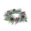 12" Frosted Pine/Cedar/Crabapple Candle Ring -Finest Christmas Decoration MTX65736 FRRG pl 04332.1603204994