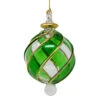 Egyptian Museum Green And Gold Striped Ball Ornament -Finest Christmas Decoration Mens Size Chart 4 87351.1695313090