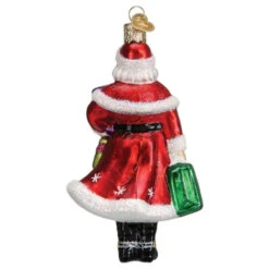 Mrs. Claus Goes Shopping Blown Glass Ornament 7 Mrs. Claus Goes Shopping Blown Glass Ornament -Finest Christmas Decoration Mrs. Claus Shopping Ornament back 66236.1679778508