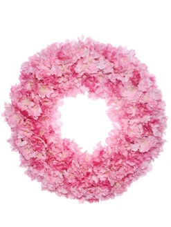 Gathered Cherry Blossom Wreath 17"