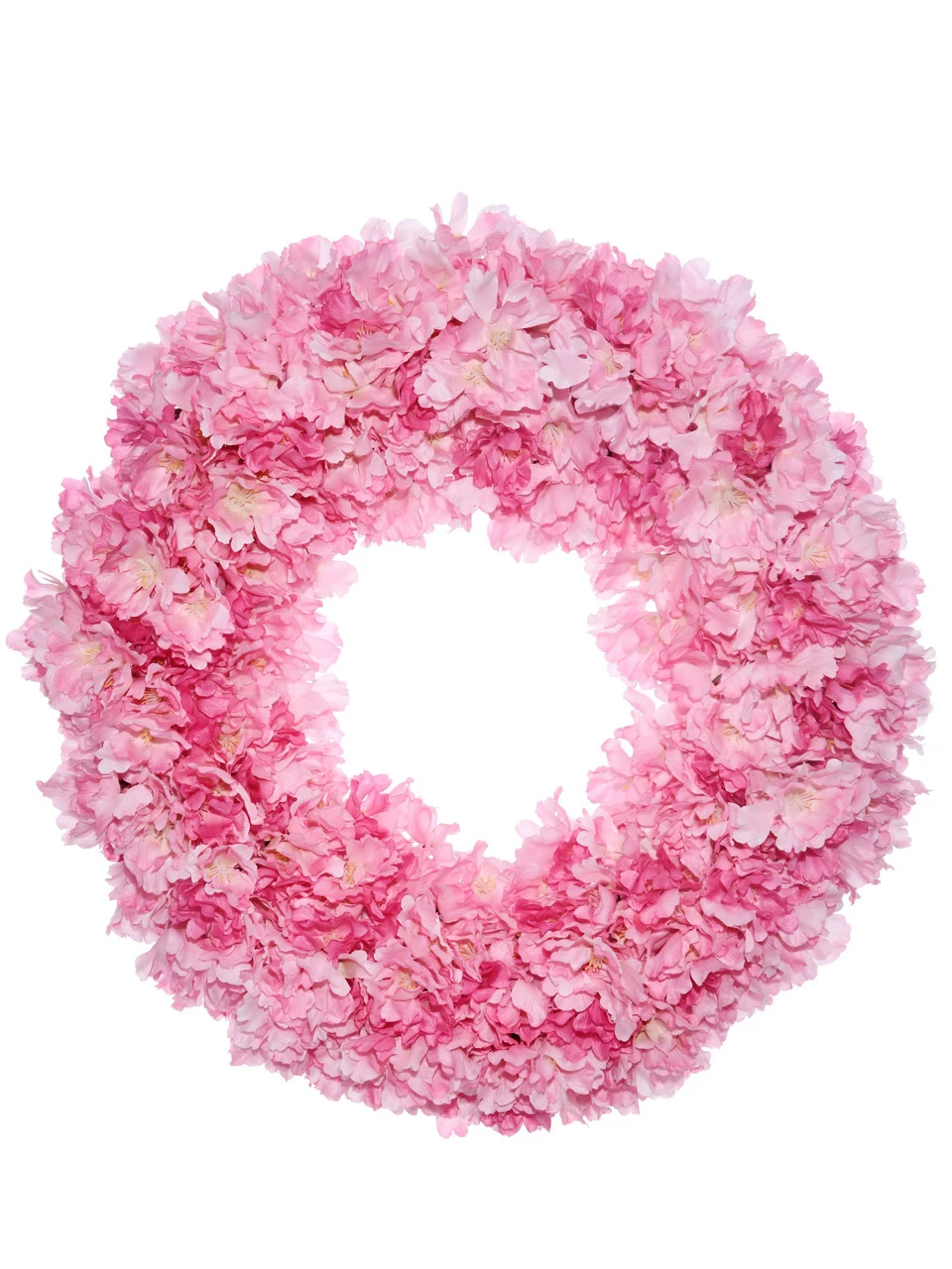 Gathered Cherry Blossom Wreath 17" 2 Gathered Cherry Blossom Wreath 17"