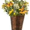 Mixed Daisy & Monarch "n" Wicker Basket 19" -Finest Christmas Decoration QL6LfNA 61165.1611062657
