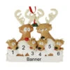 Personalized Reindeer Family Of 6 Ornament