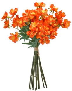 Artificial Orange Cosmos Flower Bundle 14"