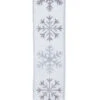 White And Silver Snowflake Woven Ribbon -Finest Christmas Decoration T2379 03924.1540579333