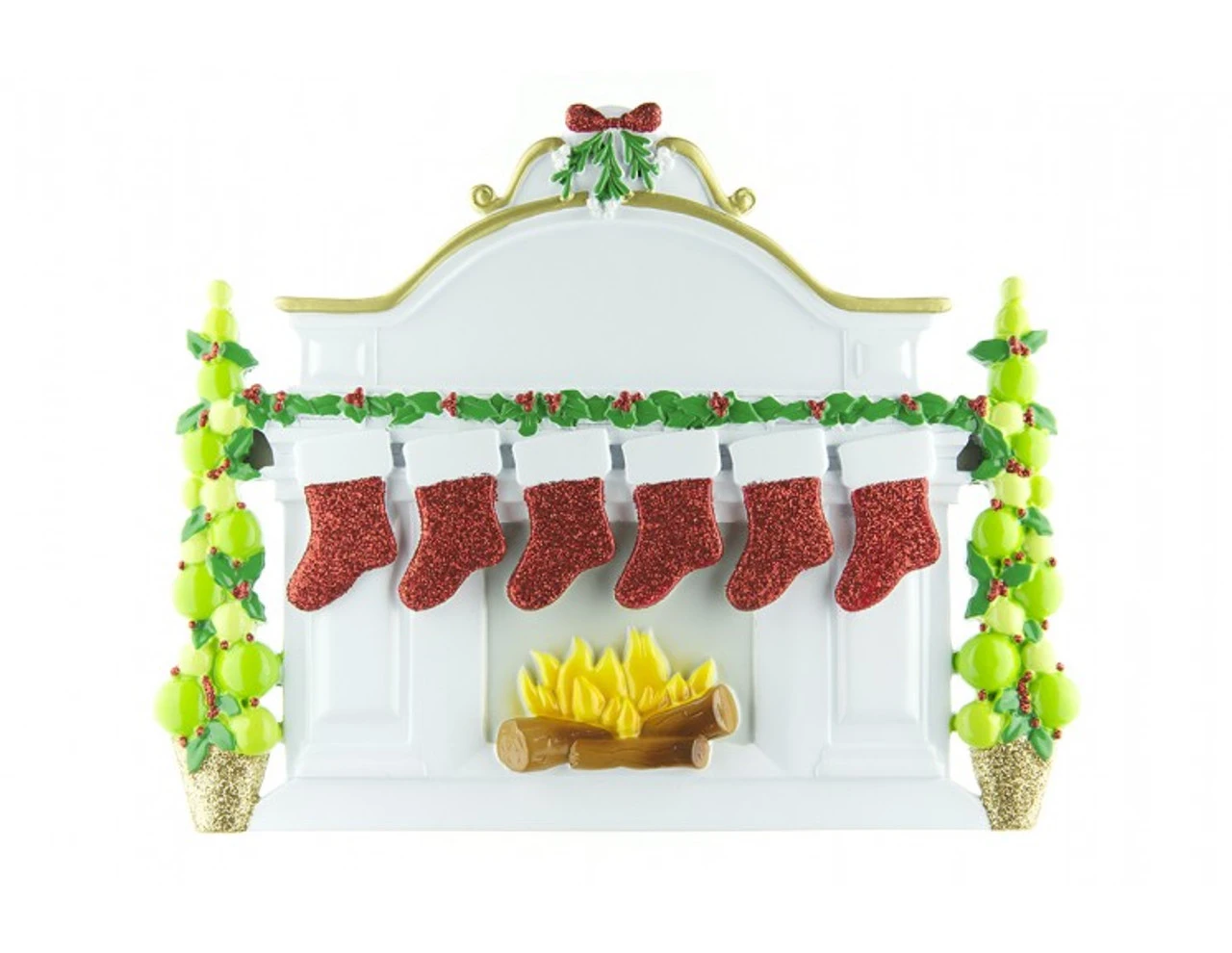 Free Personalization* Family Of 6 Sparkling Red Stockings On Fireplace 3 Free Personalization* Family Of 6 Sparkling Red Stockings On Fireplace
