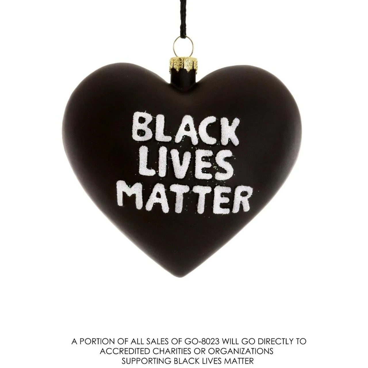 Cody Foster & Co - Black Lives Matter Heart Blown Glass Ornament 3 Cody Foster & Co - Black Lives Matter Heart Blown Glass Ornament