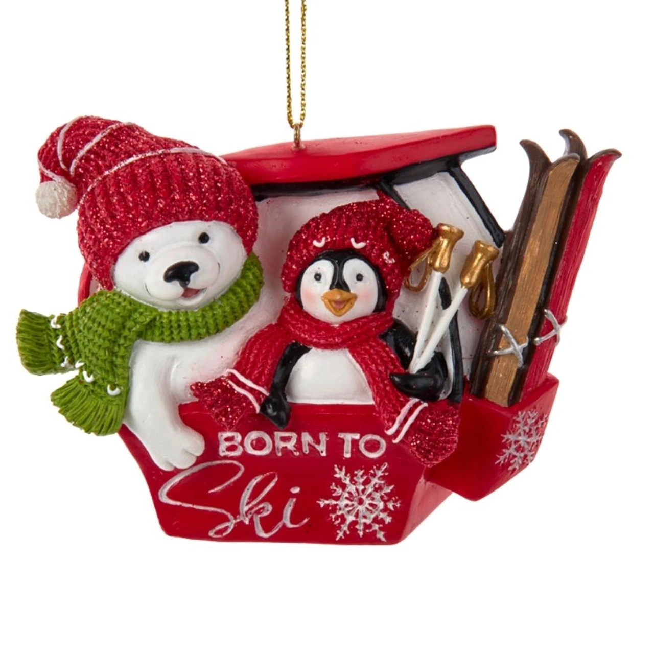 Kurt Adler Penguin And Polar Bear In Gondola Ornament 3 Kurt Adler Penguin And Polar Bear In Gondola Ornament