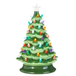 Vintage Ceramic Porcelain Lighted Christmas Tree