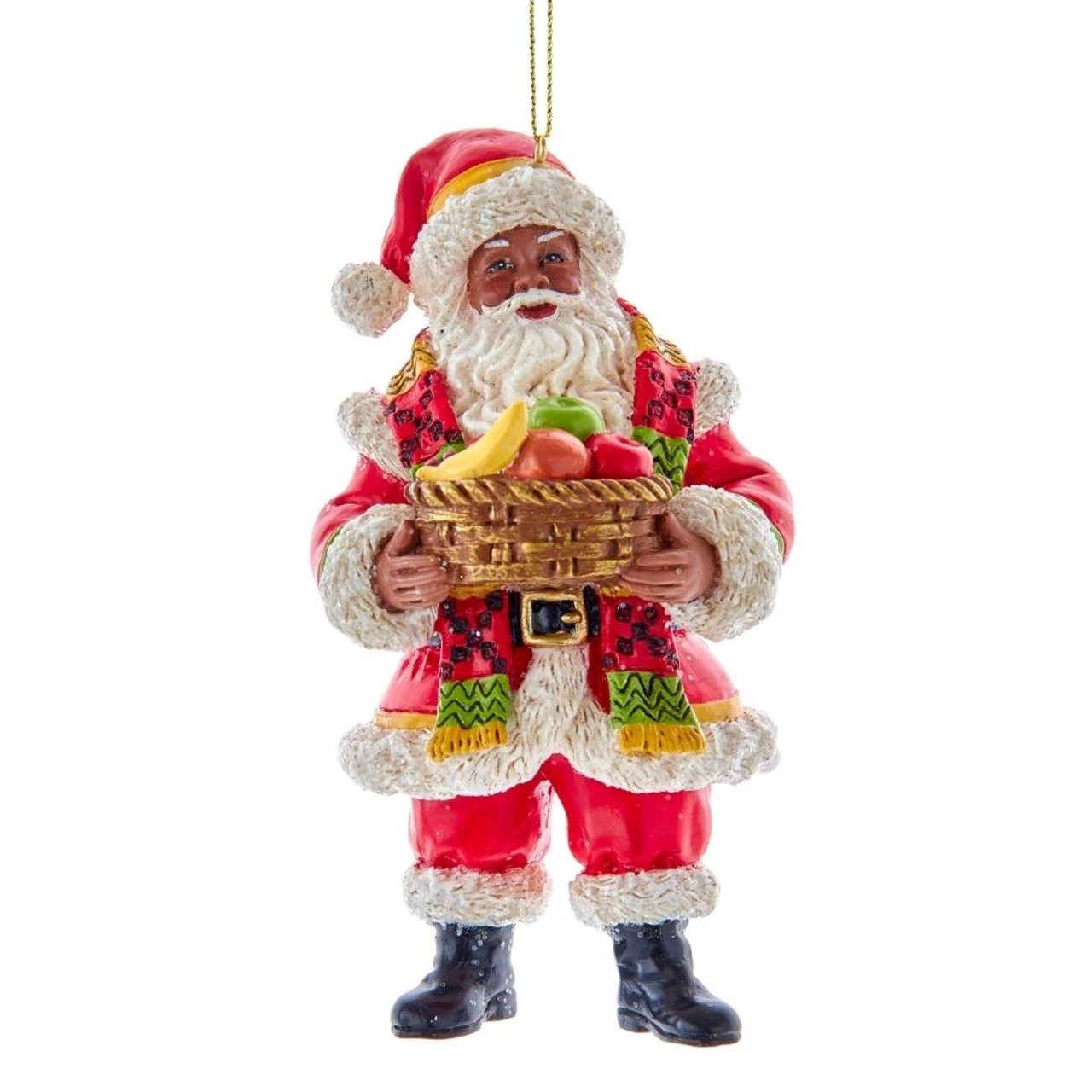 Kurt Adler African American Kwanzaa Santa Ornament 3 Kurt Adler African American Kwanzaa Santa Ornament