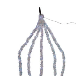 Kurt Adler Cool White Iridescent Tinsel Cascade Novelty Light Set